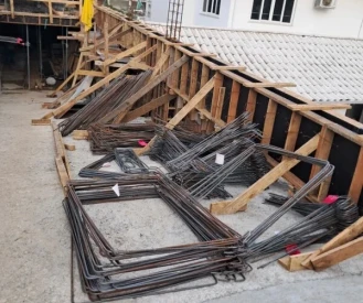 Fabricação de painéis para pilares