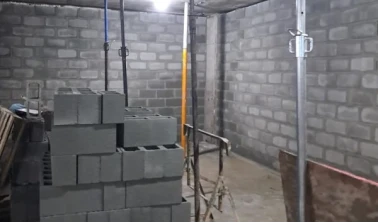 Assentamento de blocos