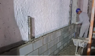 Assentamento de blocos