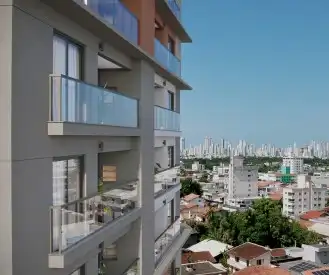 Fachada com vista para Balneário 